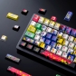 Graffiti 104+37 PBT Dye-subbed Keycaps Set for Cherry MX Mechanical Gaming Keyboard Black